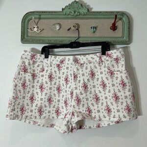Sugar thrills x dolls kill gardens in bloom pregnancy wallpaper denim shorts 2X